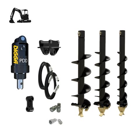 mini excavator auger drive|mini excavator auger package.